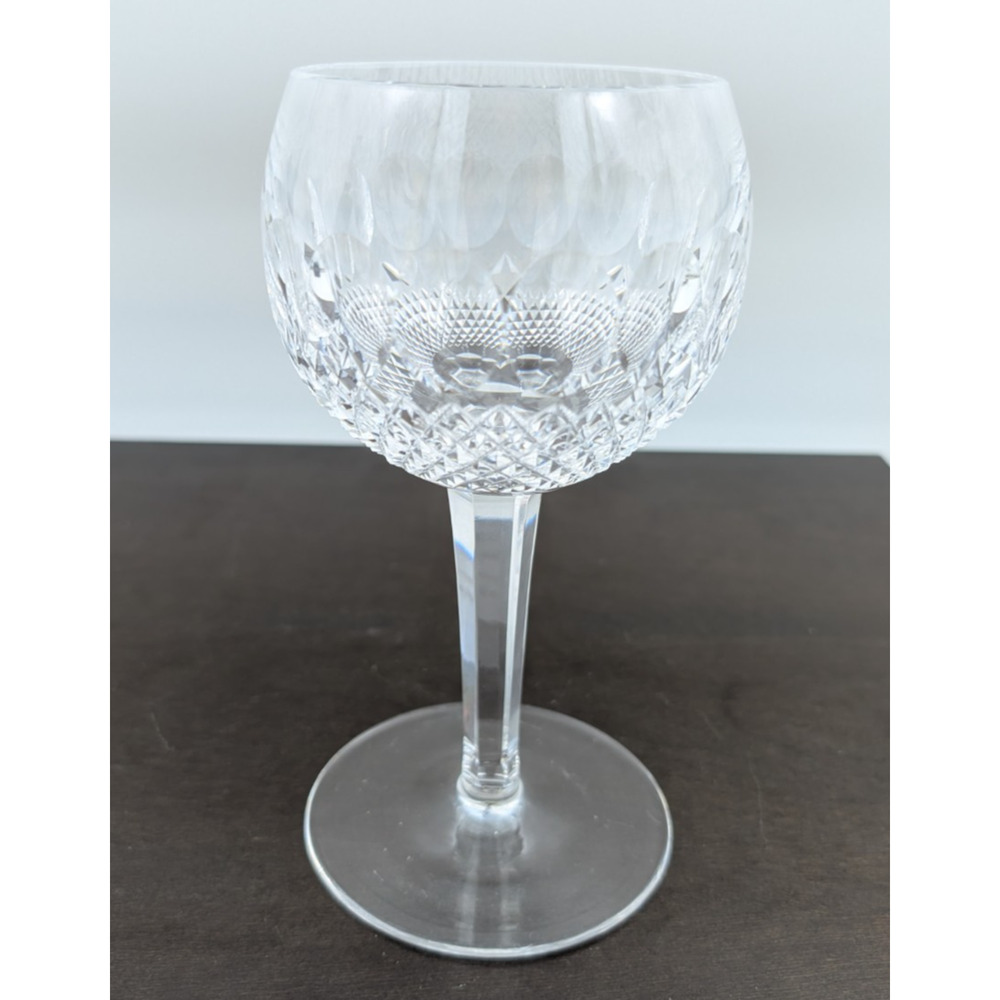 Vintage Waterford Colleen Short Stem Crystal Oversize Wine Goblet Glass 7 5/8"